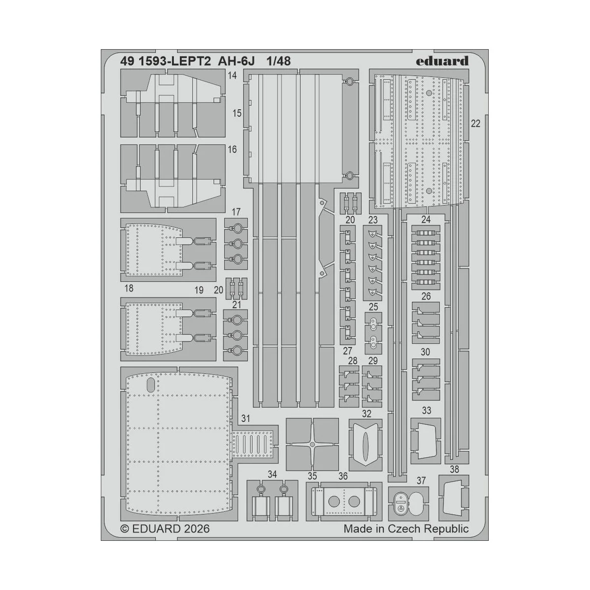 AH-6J for ICM, 1/48 - Eduard Accessories 491593 AH-6J for ICM, 1/48 - Eduard Accessories 491593