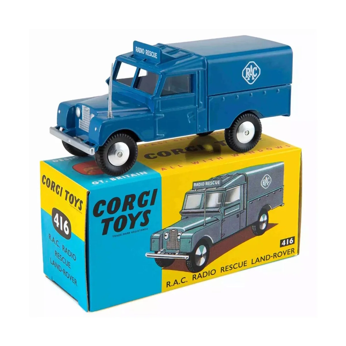416 - RAC Radio Rescue Land Rover - Corgi CD54321069 416 - RAC Radio Rescue Land Rover - Corgi CD54321069