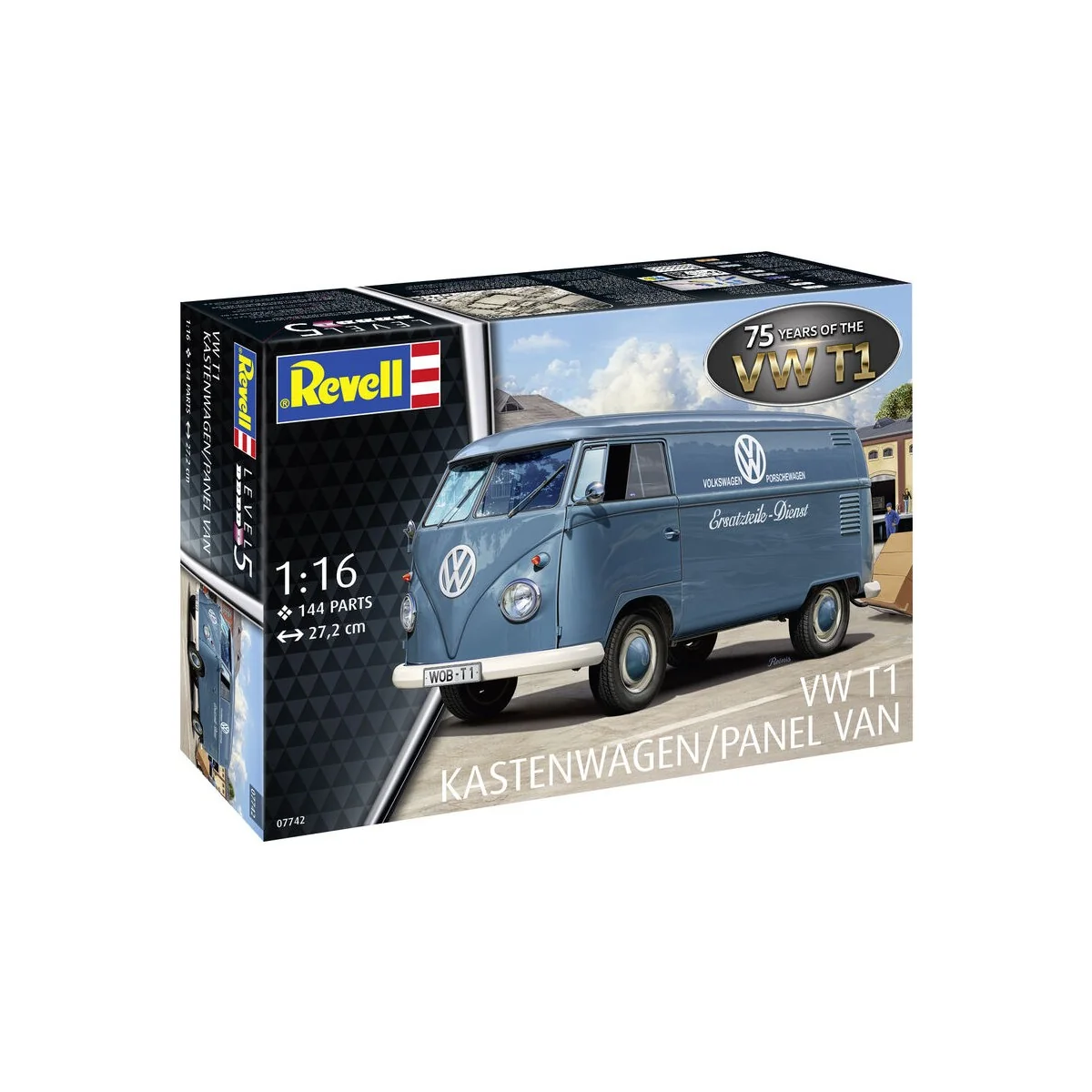 VW T1 Panel Van - 75 Years of the VW T1, 1/16 - Revell 07742 VW T1 Panel Van - 75 Years of the VW T1, 1/16 - Revell 07742