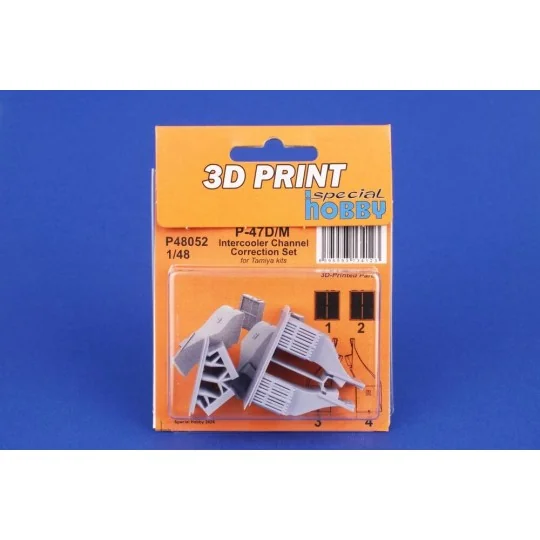 P-47D/M Intercooler Channel Correction Set for Tamiya, 1/48 - CMK 1...