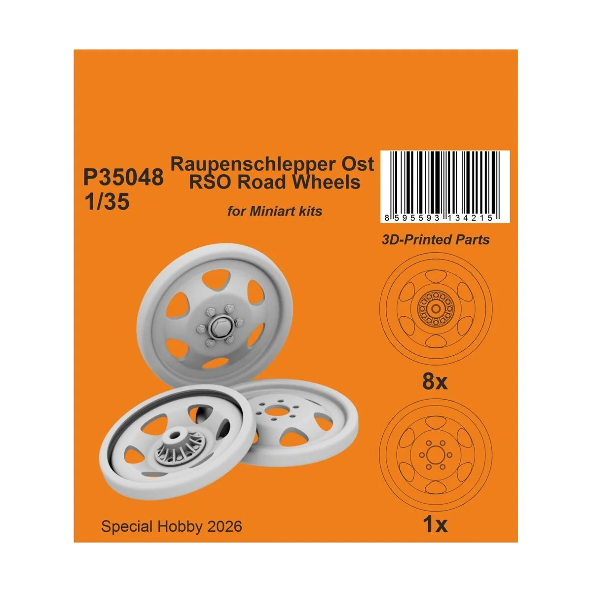 Raupenschlepper Ost RSO Road Wheels for Miniart, 1/35 - CMK 129-P35048 Raupenschlepper Ost RSO Road Wheels for Miniart, 1/35 - CMK 129-P35048