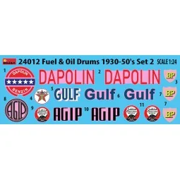 Fuel & Oil Drums 1930-50's Set 2, 1/24 - MiniArt 24012 2
