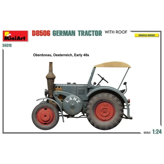 German Tractor D8506 w/Roof, 1/24 - MiniArt 24010 German Tractor D8506 w/Roof, 1/24 - MiniArt 24010