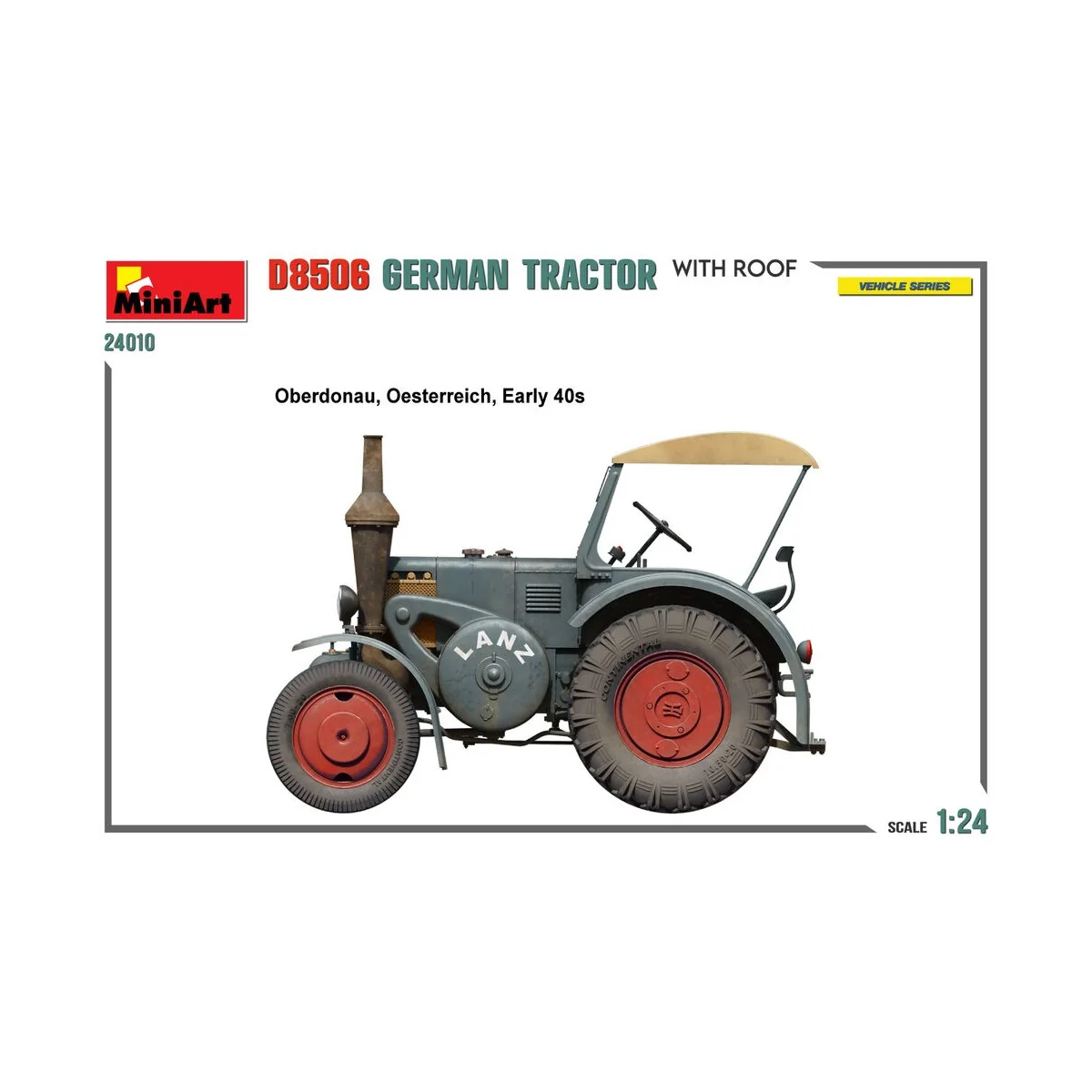 German Tractor D8506 w/Roof, 1/24 - MiniArt 24010 German Tractor D8506 w/Roof, 1/24 - MiniArt 24010