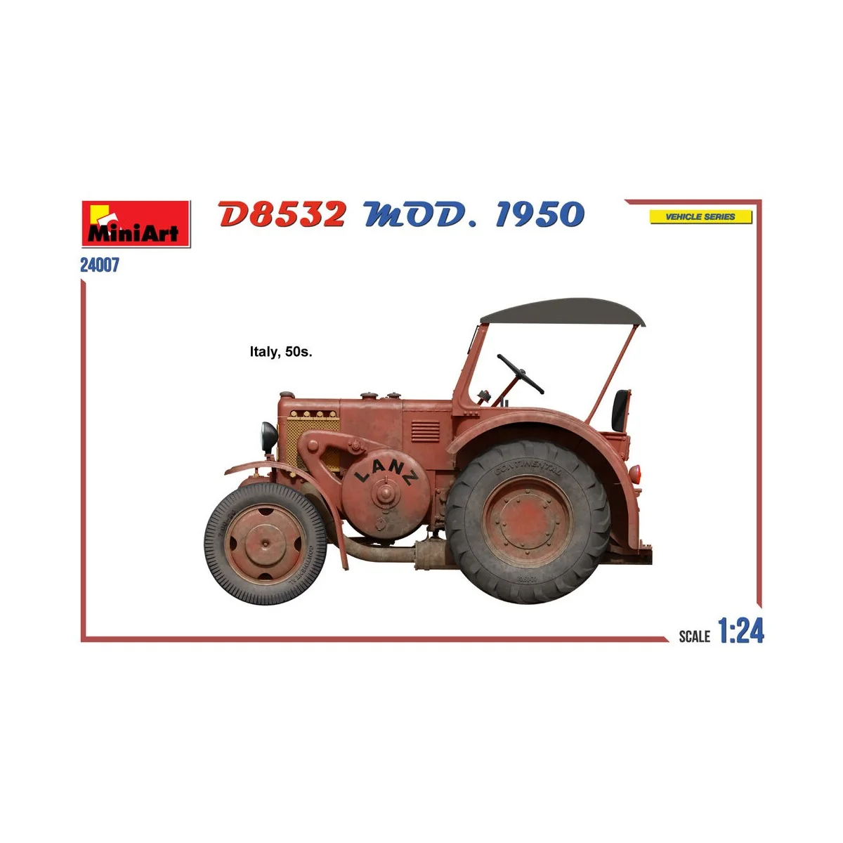 German Traffic Tractor D8532 Mod.1950, 1/24 - MiniArt 24007 German Traffic Tractor D8532 Mod.1950, 1/24 - MiniArt 24007