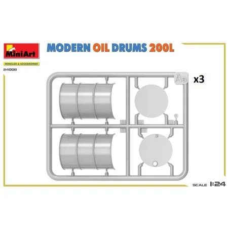 Modern Oil Drums 200L, 1/24 - MiniArt 24008