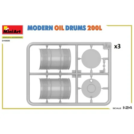 Modern Oil Drums 200L, 1/24 - MiniArt 24008