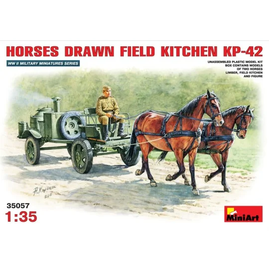 Horses drawn field kitchen KP-42, 1/35 - MiniArt 35057 Horses drawn field kitchen KP-42, 1/35 - MiniArt 35057