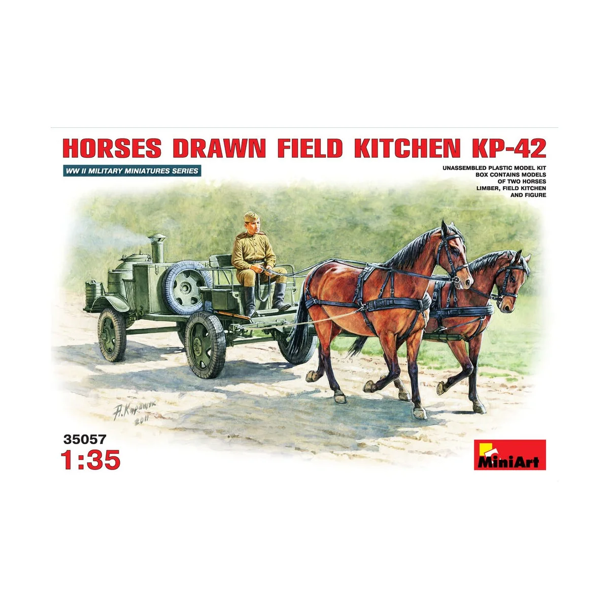 Horses drawn field kitchen KP-42, 1/35 - MiniArt 35057 Horses drawn field kitchen KP-42, 1/35 - MiniArt 35057