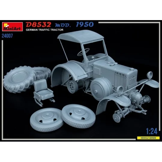 German Traffic Tractor D8532 Mod.1950, 1/24 - MiniArt 24007 German Traffic Tractor D8532 Mod.1950, 1/24 - MiniArt 24007