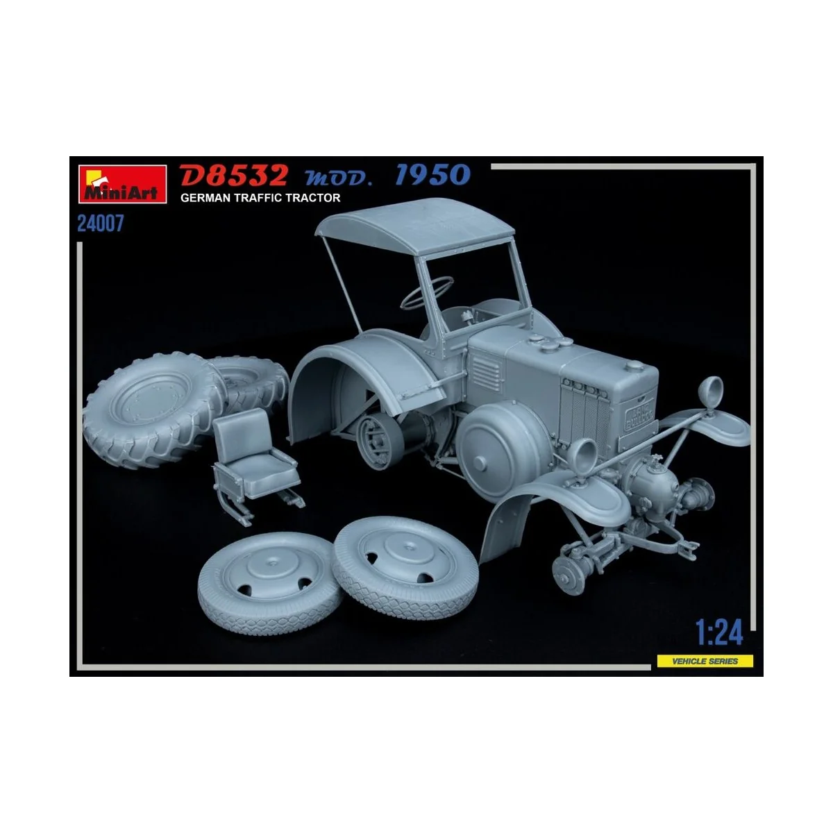 German Traffic Tractor D8532 Mod.1950, 1/24 - MiniArt 24007 German Traffic Tractor D8532 Mod.1950, 1/24 - MiniArt 24007