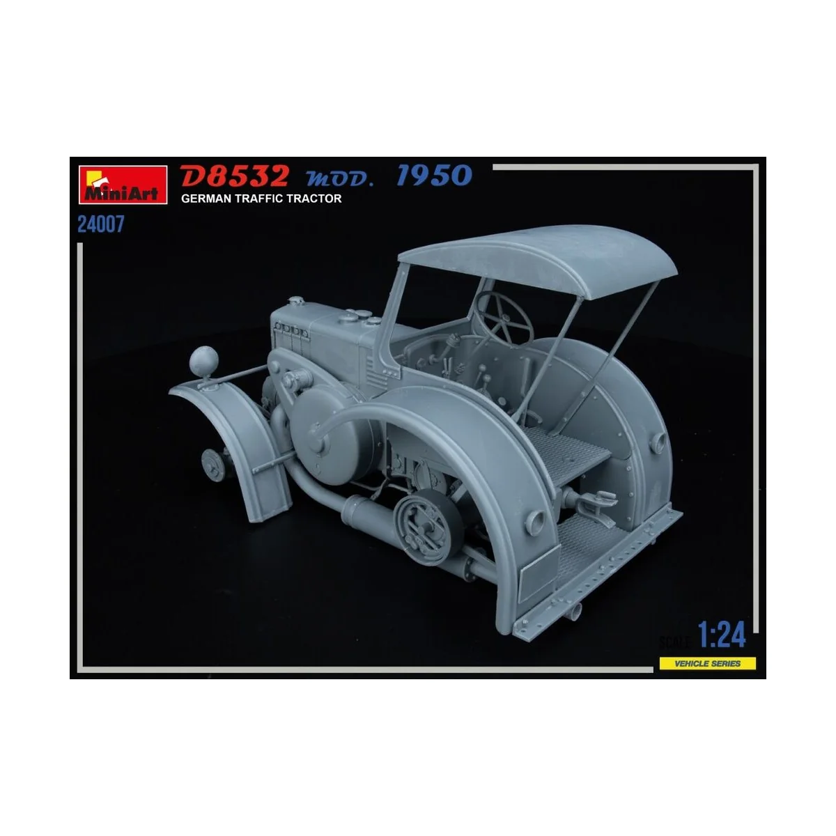 German Traffic Tractor D8532 Mod.1950, 1/24 - MiniArt 24007 German Traffic Tractor D8532 Mod.1950, 1/24 - MiniArt 24007