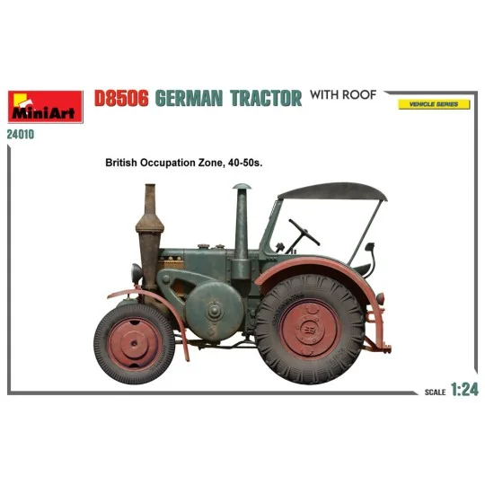 German Tractor D8506 w/Roof, 1/24 - MiniArt 24010 German Tractor D8506 w/Roof, 1/24 - MiniArt 24010