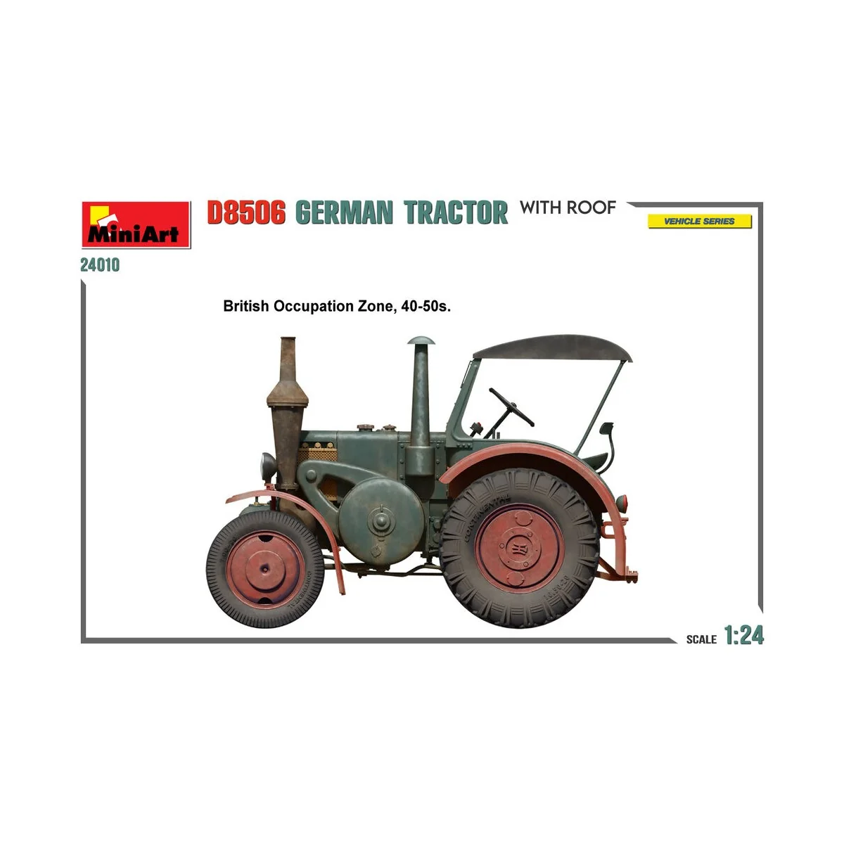 German Tractor D8506 w/Roof, 1/24 - MiniArt 24010 German Tractor D8506 w/Roof, 1/24 - MiniArt 24010