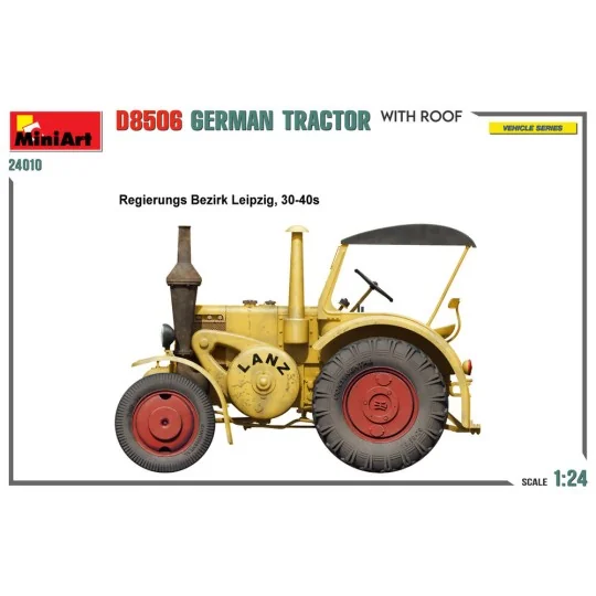 German Tractor D8506 w/Roof, 1/24 - MiniArt 24010 German Tractor D8506 w/Roof, 1/24 - MiniArt 24010