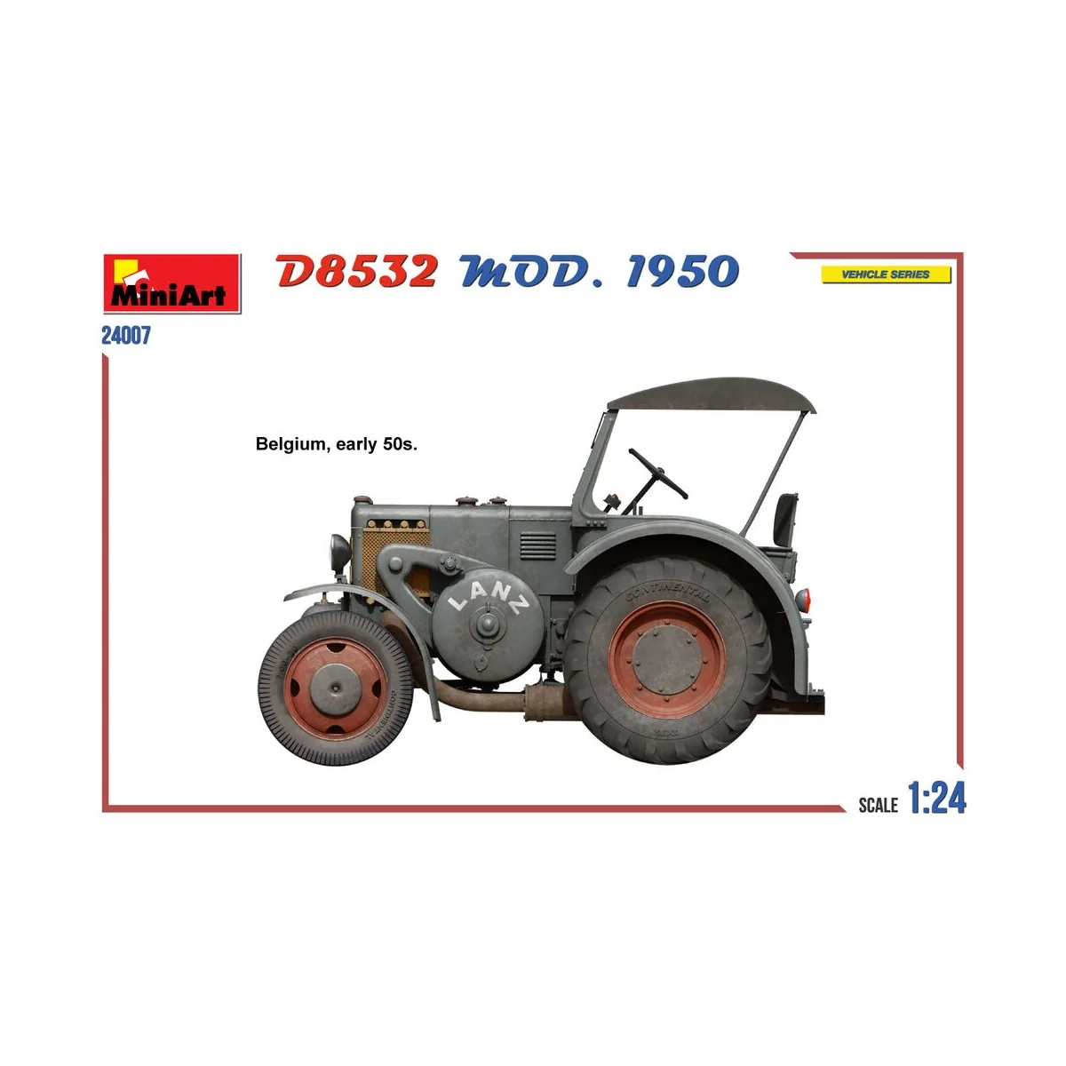 German Traffic Tractor D8532 Mod.1950, 1/24 - MiniArt 24007 German Traffic Tractor D8532 Mod.1950, 1/24 - MiniArt 24007