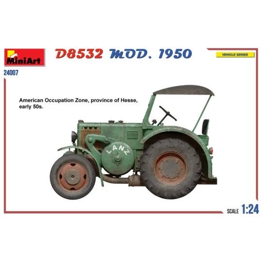 German Traffic Tractor D8532 Mod.1950, 1/24 - MiniArt 24007 German Traffic Tractor D8532 Mod.1950, 1/24 - MiniArt 24007