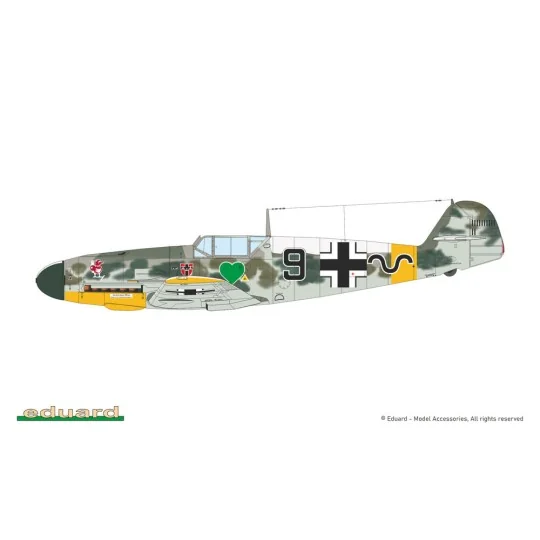 Bf 109F-4, 1/72 - Eduard Plastic Kits 7478