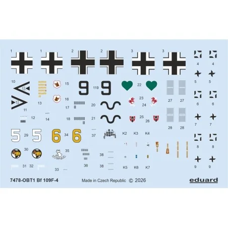 Bf 109F-4, 1/72 - Eduard Plastic Kits 7478