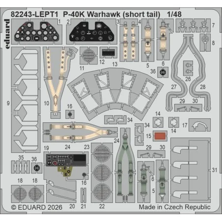 P-40K short tail, 1/48 - Eduard Plastic Kits 82243