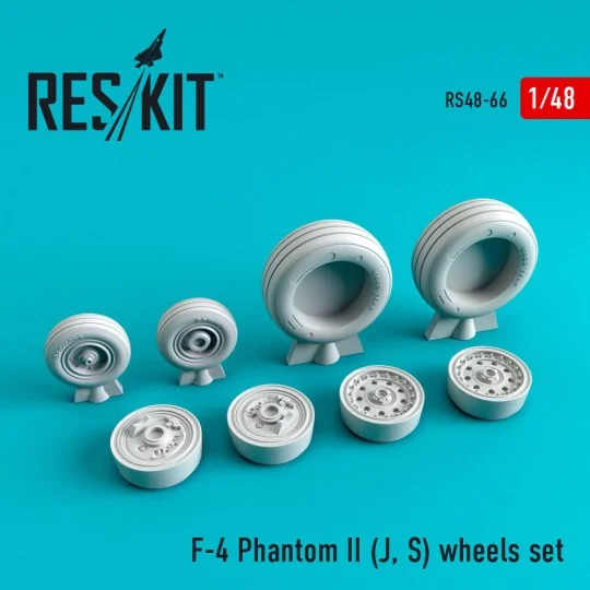 F-4 (J, S) Phantom II wheels set, 1/48 - ResKit Models RS48-0066 F-4 (J, S) Phantom II wheels set, 1/48 - ResKit Models RS48-0066
