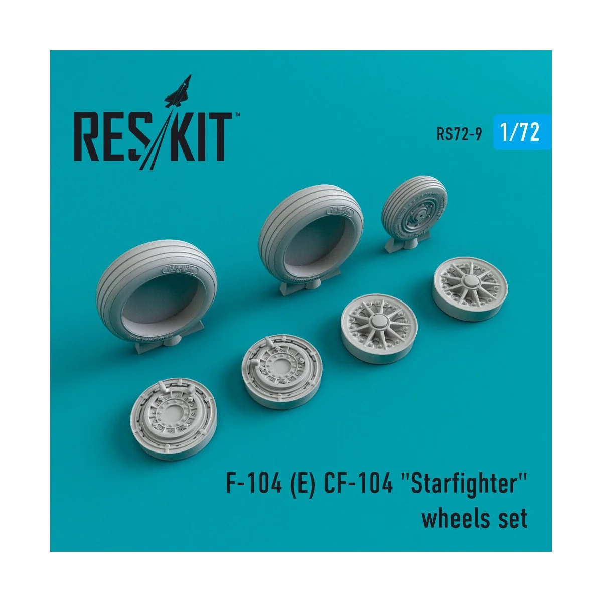 F-104E/CF-104 Starfighter wheels set, 1/72 - ResKit Models RS72-0009 F-104E/CF-104 Starfighter wheels set, 1/72 - ResKit Models RS72-0009