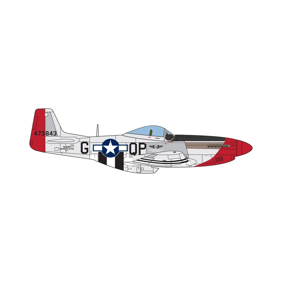 North American P-51D Mustang, 44-73843, 'Old Red Nose™', Commemorat... North American P-51D Mustang, 44-73843, 'Old Red Nose™', Commemorat...