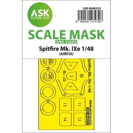 Spitfire Mk.IXe one-sided express fit mask for Airfix, 1/48 - Art S...