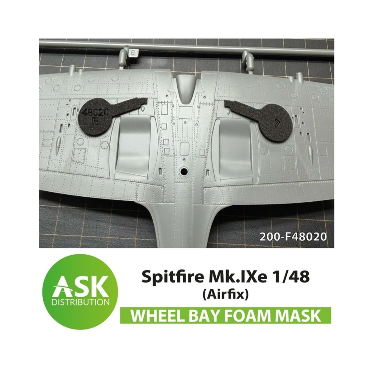 Spitfire Mk.IXe FOAM flexibel wheel bay mask for Airfix, 1/48 - Art... Spitfire Mk.IXe FOAM flexibel wheel bay mask for Airfix, 1/48 - Art...