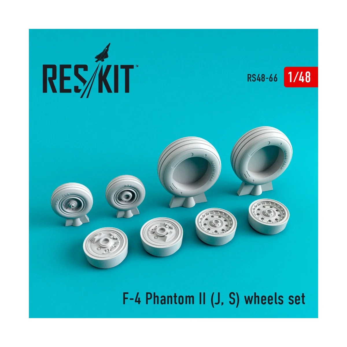 F-4 (J, S) Phantom II wheels set, 1/48 - ResKit Models RS48-0066 F-4 (J, S) Phantom II wheels set, 1/48 - ResKit Models RS48-0066