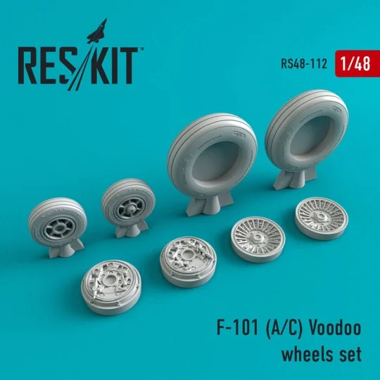 F-101 (A, C) Voodoo wheels set, 1/48 - ResKit Models RS48-0112 F-101 (A, C) Voodoo wheels set, 1/48 - ResKit Models RS48-0112