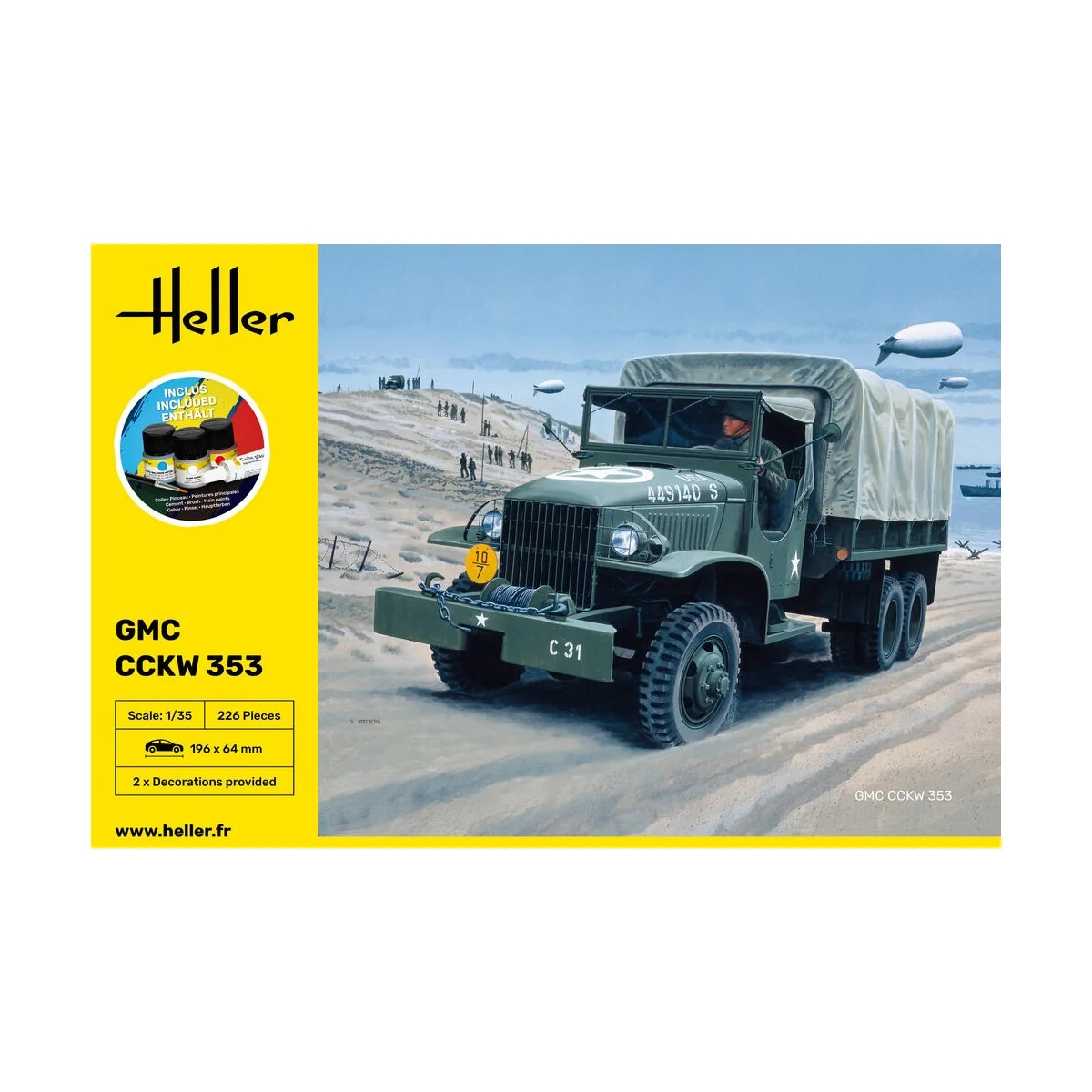 STARTER KIT GMC CCKW 353, 1/35 - Heller 57121