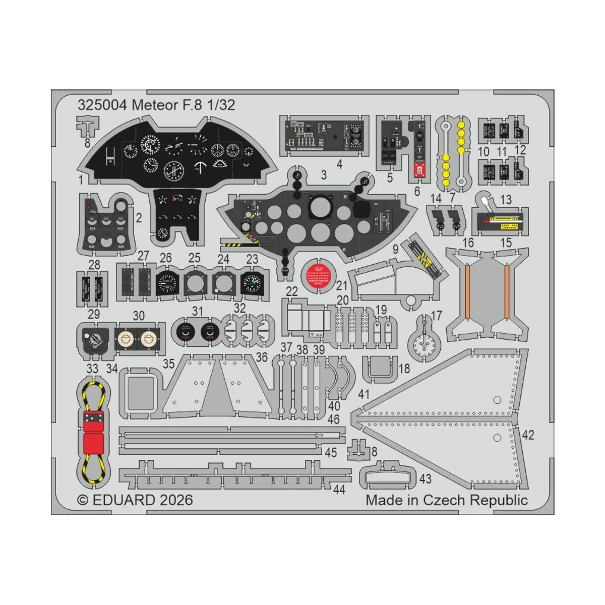 Meteor F.8 for Revell, 1/32 - Eduard Accessories 325004 Meteor F.8 for Revell, 1/32 - Eduard Accessories 325004