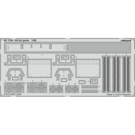 AH-6J guns for ICM, 1/48 - Eduard Accessories 481184 AH-6J guns for ICM, 1/48 - Eduard Accessories 481184