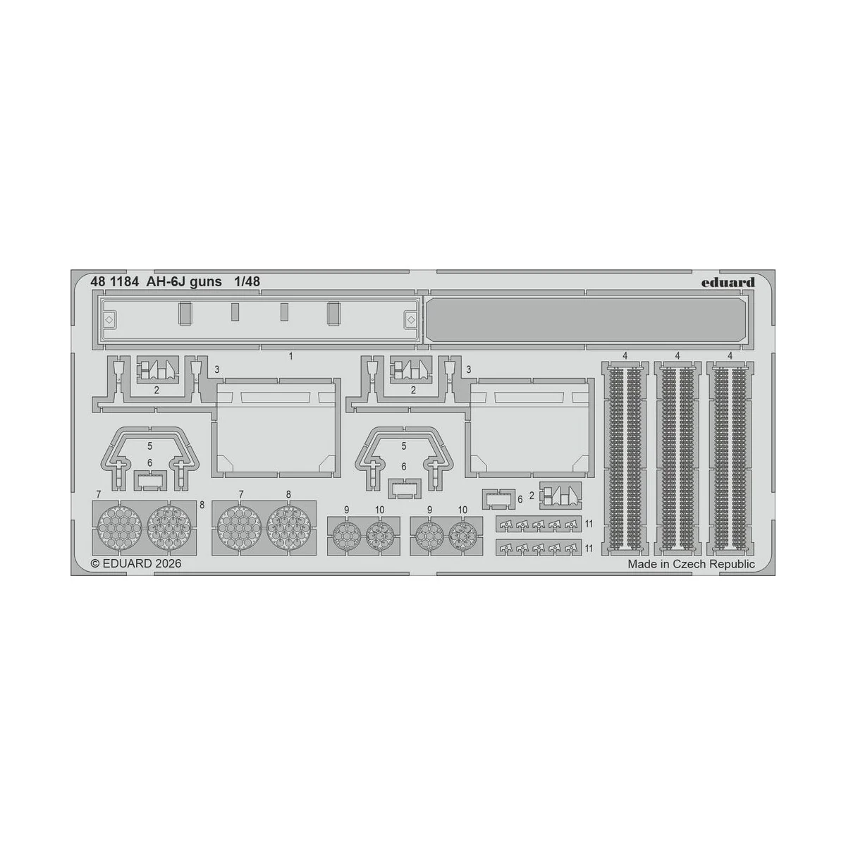 AH-6J guns for ICM, 1/48 - Eduard Accessories 481184 AH-6J guns for ICM, 1/48 - Eduard Accessories 481184