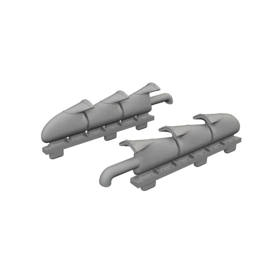 Spitfire Mk.Vb w/ fishtail exhausts for Eduard, 1/72 - Eduard Acces... Spitfire Mk.Vb w/ fishtail exhausts for Eduard, 1/72 - Eduard Acces...