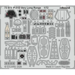 P-51D Very Long Range for Arma Hobby, 1/72 - Eduard Accessories 73873