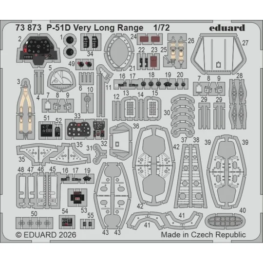P-51D Very Long Range for Arma Hobby, 1/72 - Eduard Accessories 73873 P-51D Very Long Range for Arma Hobby, 1/72 - Eduard Accessories 73873
