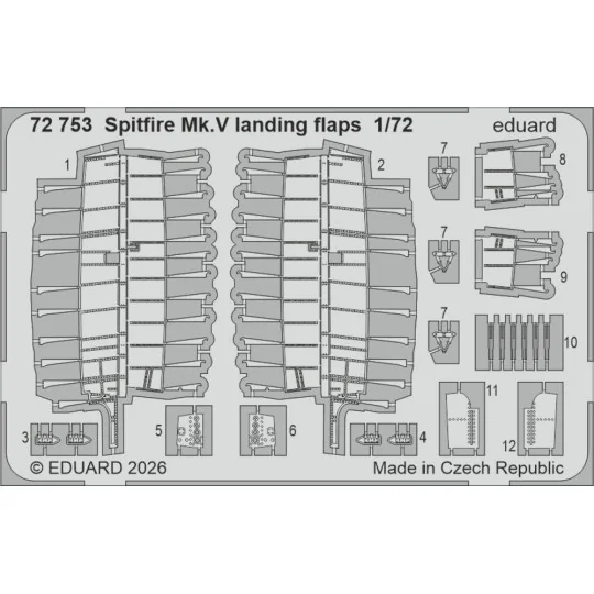 Spitfire Mk.Vb w/ fishtail exhausts for Eduard, 1/72 - Eduard Acces... Spitfire Mk.Vb w/ fishtail exhausts for Eduard, 1/72 - Eduard Acces...