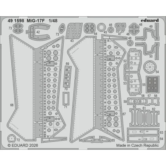 MiG-17F for Kinetic, 1/48 - Eduard Accessories 491598 MiG-17F for Kinetic, 1/48 - Eduard Accessories 491598