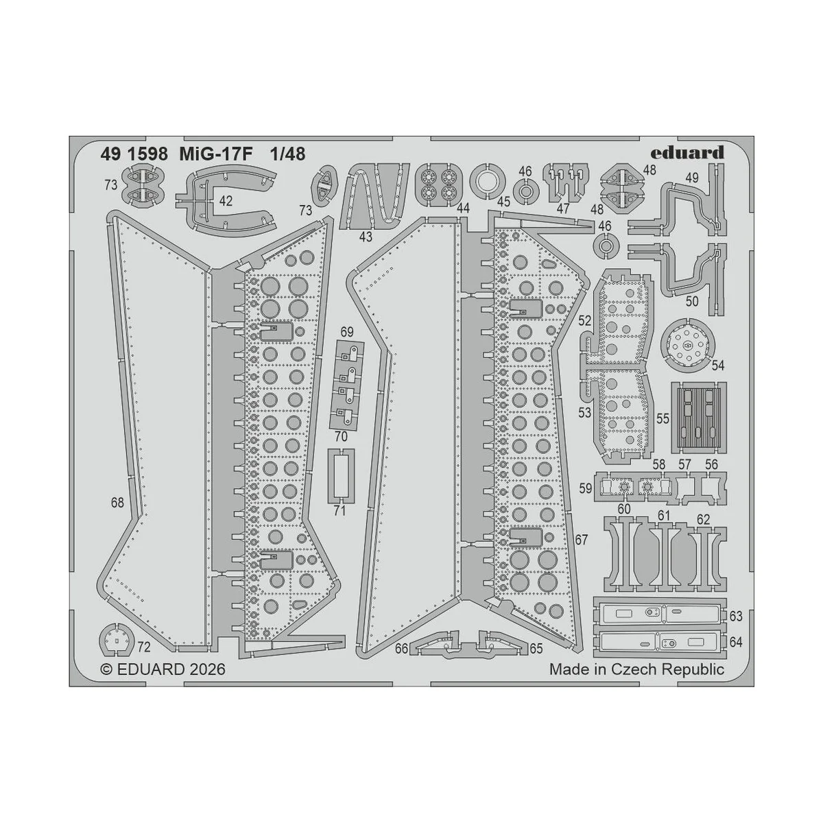 MiG-17F for Kinetic, 1/48 - Eduard Accessories 491598 MiG-17F for Kinetic, 1/48 - Eduard Accessories 491598