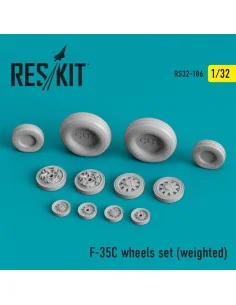 F-35C Lightning II wheels set (weighted), 1/32 - ResKit Models RS32... 2