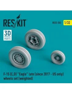 F-15 (C, D) Eagle late (since 2017 - US only) wheels set (weighted)... 2
