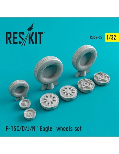 F-15 (C, D, J, N) Eagle (weighted) wheels set, 1/32 - ResKit Models...