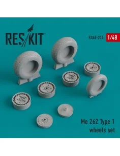 Me.262 type 1 wheels set, 1/48 - ResKit Models RS48-0204 2