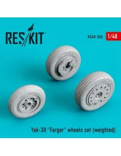 Yak-38 Forger wheels set (weighted), 1/48 - ResKit Models RS48-0368 2