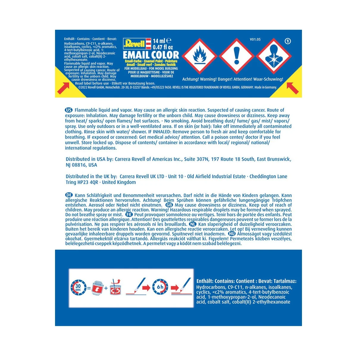 Revell Enamel ultramarinblau, glänzend - Revell 32151 Revell Enamel ultramarinblau, glänzend - Revell 32151