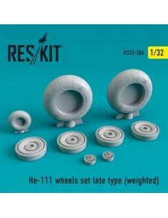 He-111 wheels set late type (weighted), 1/32 - ResKit Models RS32-0286 2