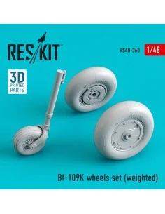 Bf-109K wheels set (weighted), 1/48 - ResKit Models RS48-0360 2