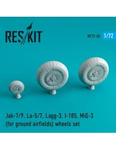 Jak-7/9, La-5/7, Lagg-3, I-185, MiG-3 wheels set for ground airfiel... 2